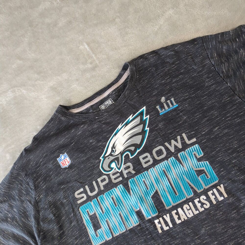 Philadelphia Eagles Super Bowl LII Champions Shirt Mens 2XL Fly Eagles Fly NFL